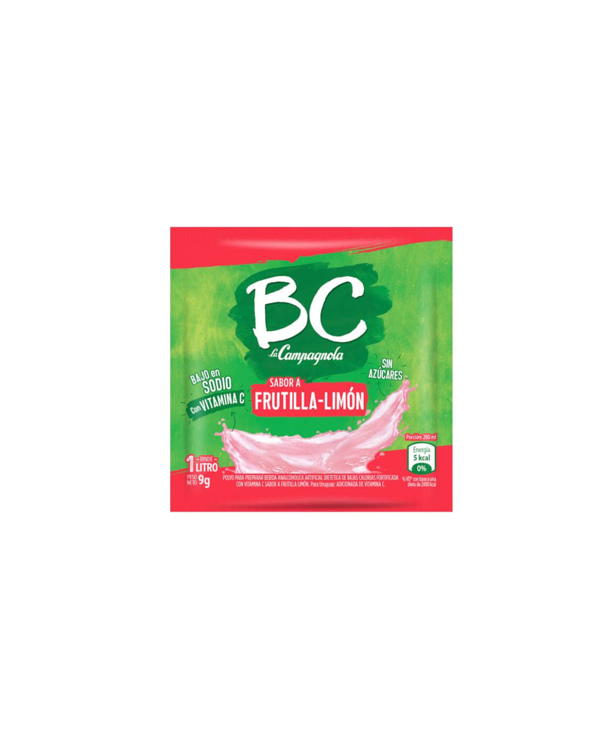 Jugo BC La Campagnola Frutilla Limon Sobre 7 Gr